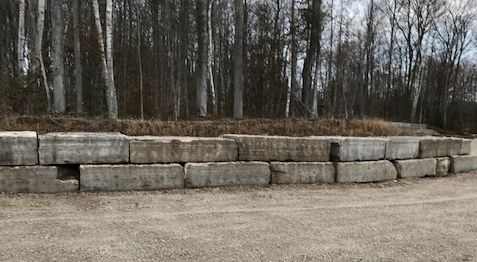 Large armour stone blocks